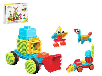 Конструктор PicassoTiles Hedgehog Building Blocks Set, 112 деталей