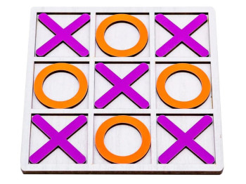Игра настольная крестики-нолики PuzzelOk 13909, 30 см, деревянные фигуры