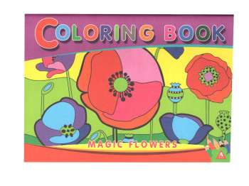 Розмальовка дитяча MAGIC FLOWERS 8 аркушів А5, Аркуш 1В1333