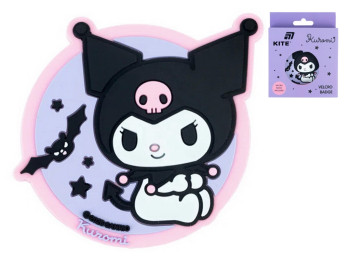 Бейдж на липучці Kuromi, 6,5×7,2 см, гумовий, Kite