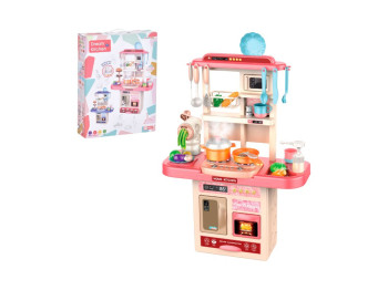 Игровой набор кухня, плита, мойка с водой, пара, звук, свет, посуда, продукты, мясорубка, тесто для 