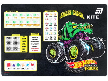 Настільна пластикова підкладка Hot Wheels, 42,5×29 см, для творчості, Kite