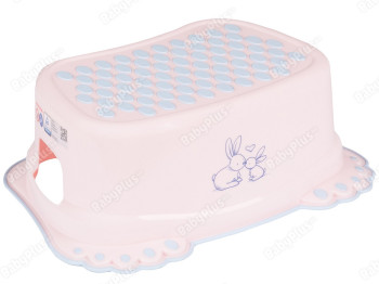 Подставка для ног Зайчики с противоскользящей резиной свет розовая. Tega Baby KR-006-104