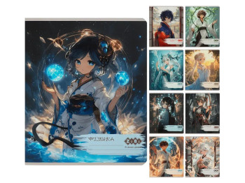 Набір зошитів ANIME 10 штук, 8 предметних та 2 загальних, по 48 аркушів
