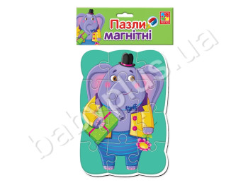 Магнітні пазли Звірята А5, Vladi Toys