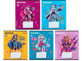 Тетрадь в линию 12 листов. Monster High. Kite MH24-234