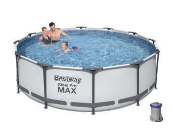 Бассейн каркасный круглый Steel Pro MAX. Bestway 56416