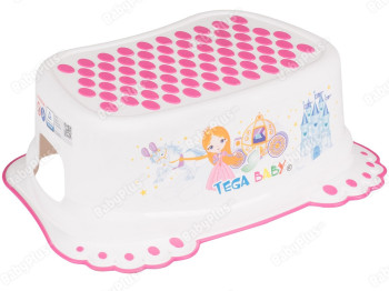 Подставка для ног Принцессы с противоскользящей резиной белая. Tega Baby LP-006-103