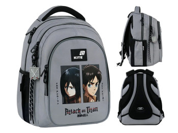 Рюкзак шкільний ортопедичний Kite Education teens Attack on Titan, 40 см, світловідбивні елементи