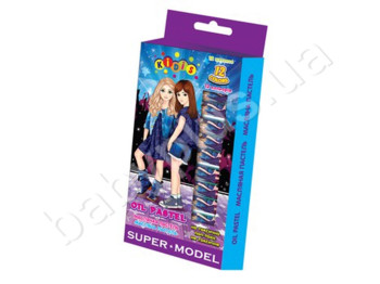 Пастель масляная 12 цветов, SUPER MODEL, KIDIS 7654