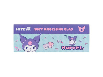 Пластилін восковий 6 кольорів, 120 грам, Kuromi, Kite