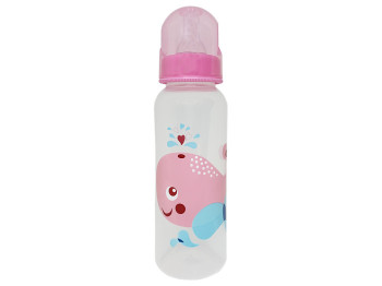 Бутылочка пластиковая розовая 250 мл. MegaZayka 0206