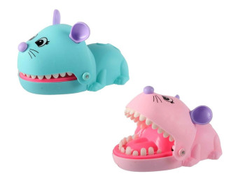 Игра настольная механическая Кусючая мышка, 12 см, нажатие зубов, 2 вида