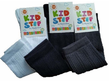 Напівпанчохи дитячi бавовняні фантазійні білі. Розмір 24. Kid Step MS892