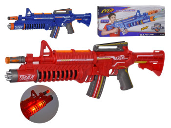 Автомат игровой AK-33988, 55 см, звук, свет, вибрация, на батарейках, 2 цвета