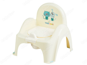 Горшок - стульчик Кот и Пес желтый. Tega Baby PK-007-102