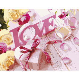 Набор для росписи по номерам Love 40х50 см, Strateg