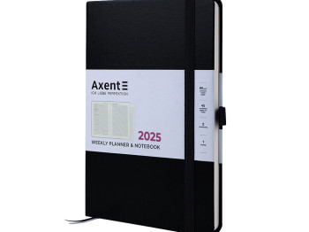 Еженедельник 2025 Prime Strong черный 14,5х21 см. Axent 8507-25-01-A
