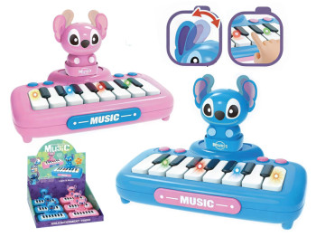 Пианино интерактивное Stitch, 16 см, звук и режимы, 2 цвета