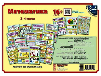 КНП Математика 3-4 клас, Плакати, Наочність нового покоління, Ранок