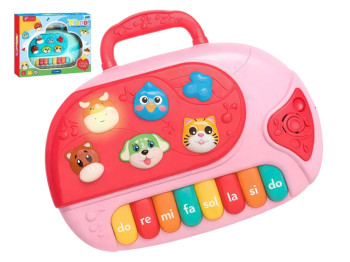 Піаніно дитяче Funny Animal Piano, 24 см, світиться та відтворює звуки, 4 режими, 2 види