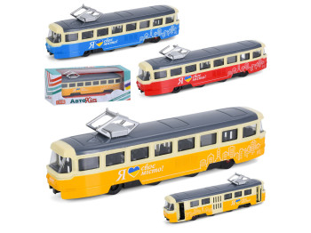 Трамвай металлический инерционный 18,5 см. Limo Toy  M 5660