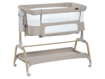 Кроватка приставная MMT-ME1180-V TaupeBeige, с функцией укачивания, EL CAMINO