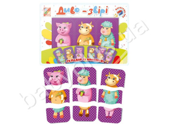 Магнітні пазли - трійнята Чудо-звірі, Ферма, Vladi Toys