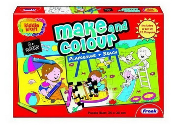 Пазли-розмальовки Make and Colour: Дитячий майданчик і Пляж