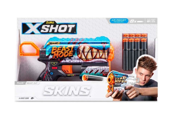 Швидкострільний бластер іграшковий X-SHOT Skins Flux Beast Out 8 патронів. Zuru 36516L