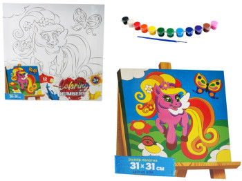 Набір для творчості Розмальовка за номерами Coloring by numbers 31х31см, Danko Toys