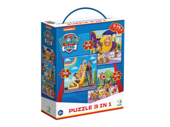 Пазл Paw Patrol 3в1, Ігровий майданчик, 25, 36, 54 елемента, DoDo 200578