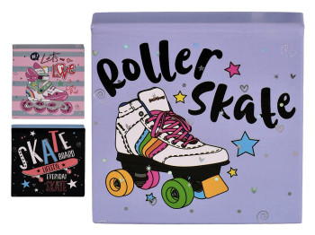 Мини-блокнот в клетку Skate, 8×8 см, 68 листов, микс видов