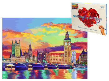 Набор для творчества Картина по номерам на полотне 50x40см Лондон, Danko Toys