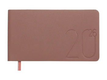 Еженедельник датированный Morandi Style 2026, 153×87 мм, 128 страниц, медный, Buromax