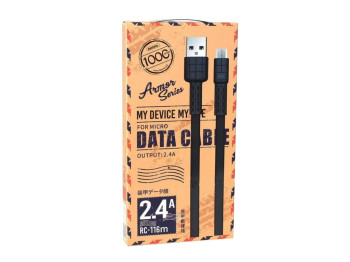 Кабель RC-116 USB Micro. Remax Black