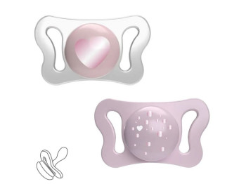 Комплект пустушок силіконових Physioforma Micro, 0-2міс., Chicco