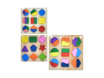 Деревянная игрушка Геометрика, 3 вида
