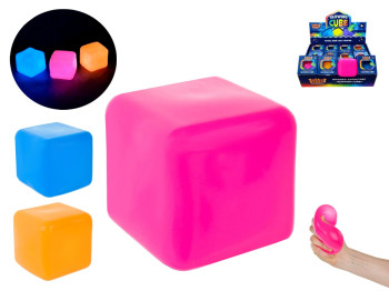 Іграшка-антистрес Сквиш Glowing Cube, флуоресцентний, мікс кольорів