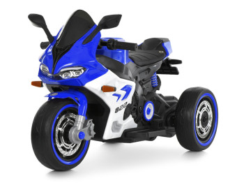 Електромотоцикл триколісний Bambi Racer M 6307EL-4, 2х25W, 1х12V/10AH, MP3, TF, USB, світло, синій