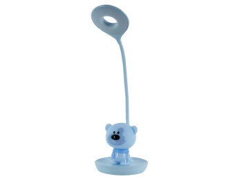 Настольная лампа голубая LED с аккумулятором Bear, Kite