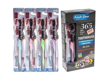 Зубна щітка Fresh care чорна щетина 18,5 см, МH-2242