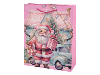 Пакет новорічний паперовий S Santa 18х23х10см, R34776-S