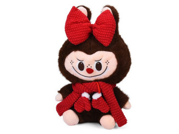 Мягкая игрушка Labubu в рождественском наряде, A020, 35 см