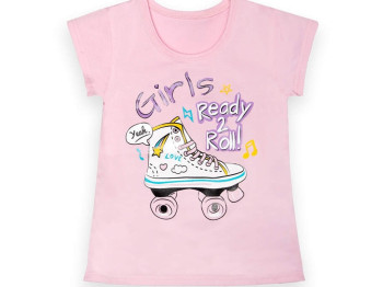 Футболка дитяча для дівчинки Girls FT-22-13 літо, Зріст 122, Gabbi (ціна за 1шт)