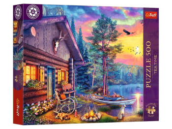 Пазл Trefl Premium Plus Tea Time Вечерний закат возле домика, 500 деталей
