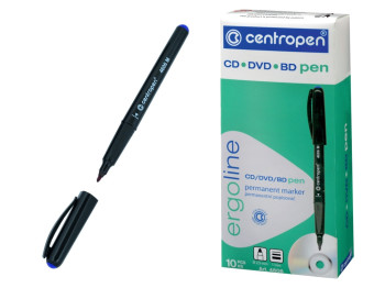 Маркер CD-Pen ergoline синий 1 мм. Centropen 4606/03