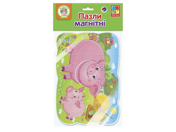 Пазлы на магните А5 Свинка и поросенок. Vladi Toys VT3205-77