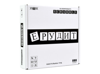 Настольная игра словесная Эрудит черно-белый, сложение слов, Strateg
