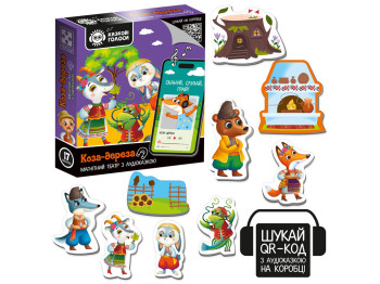 Гра, магнітний театр з аудіоказкою Казкові голоси Коза-дереза, Vladi Toys VT3206-35
